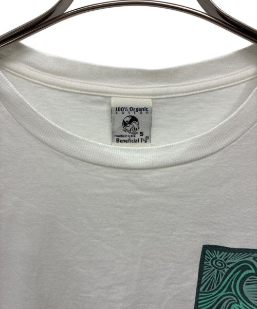 Patagonia（パタゴニア）Patagonia (パタゴニア) 90s beneficial haleiwa USA製半袖Tシャツ ホワイト サイズ:Sの古着・服飾アイテム