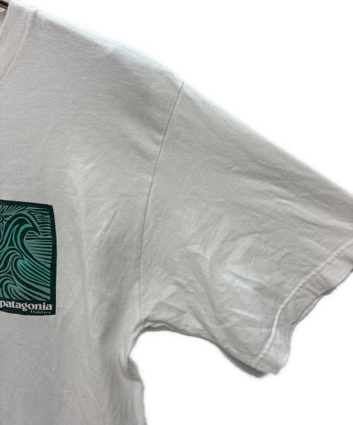 Patagonia（パタゴニア）Patagonia (パタゴニア) 90s beneficial haleiwa USA製半袖Tシャツ ホワイト サイズ:Sの古着・服飾アイテム