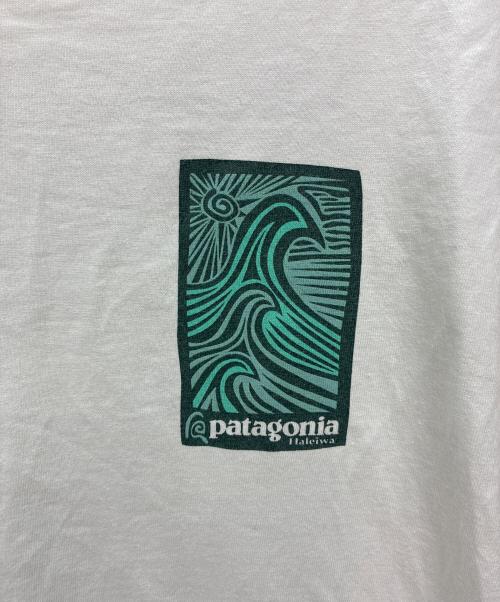 Patagonia（パタゴニア）Patagonia (パタゴニア) 90s beneficial haleiwa USA製半袖Tシャツ ホワイト サイズ:Sの古着・服飾アイテム