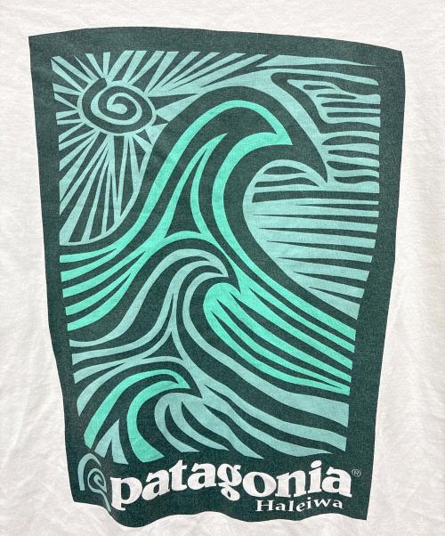 Patagonia（パタゴニア）Patagonia (パタゴニア) 90s beneficial haleiwa USA製半袖Tシャツ ホワイト サイズ:Sの古着・服飾アイテム