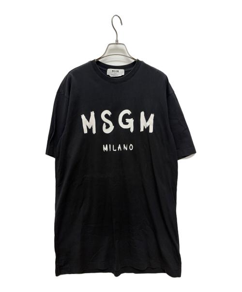 MSGM（エムエスジーエム）MSGM (エムエスジーエム) カットソーワンピース ブラック サイズ:XSの古着・服飾アイテム