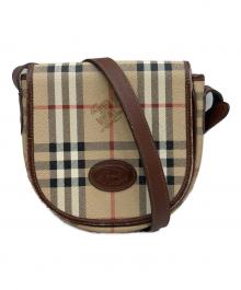 Burberry's（バーバリーズ）の古着「シャドーホースノヴァチェックショルダーバッグ」｜ブラウン×ベージュ