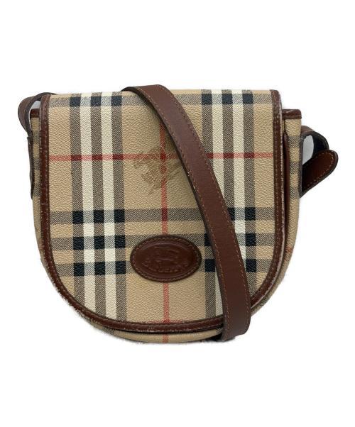 Burberry's（バーバリーズ）Burberry's (バーバリーズ) シャドーホースノヴァチェックショルダーバッグ ブラウン×ベージュの古着・服飾アイテム