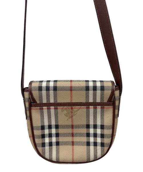 Burberry's（バーバリーズ）Burberry's (バーバリーズ) シャドーホースノヴァチェックショルダーバッグ ブラウン×ベージュの古着・服飾アイテム