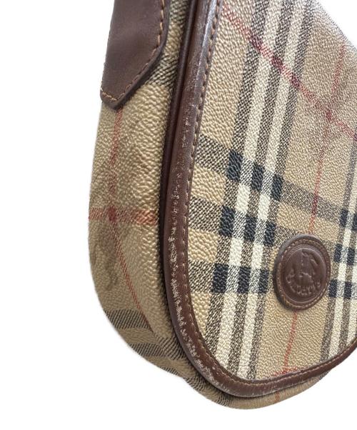 Burberry's（バーバリーズ）Burberry's (バーバリーズ) シャドーホースノヴァチェックショルダーバッグ ブラウン×ベージュの古着・服飾アイテム