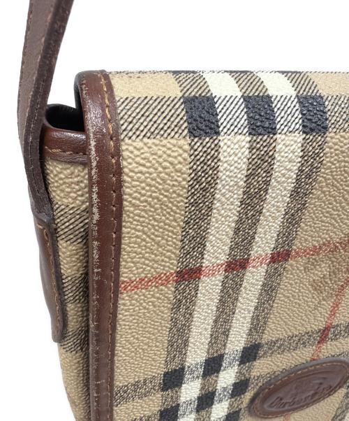 Burberry's（バーバリーズ）Burberry's (バーバリーズ) シャドーホースノヴァチェックショルダーバッグ ブラウン×ベージュの古着・服飾アイテム