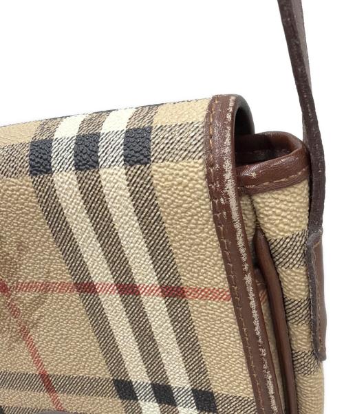 Burberry's（バーバリーズ）Burberry's (バーバリーズ) シャドーホースノヴァチェックショルダーバッグ ブラウン×ベージュの古着・服飾アイテム