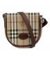 Burberry's（バーバリーズ）の古着「シャドーホースノヴァチェックショルダーバッグ」｜ブラウン×ベージュ