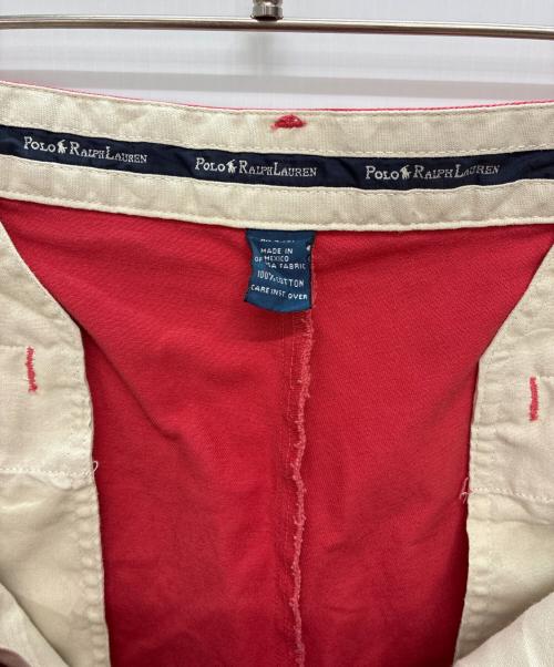POLO RALPH LAUREN（ポロ・ラルフローレン）POLO RALPH LAUREN (ポロ・ラルフローレン) 90s 2タックパンツ ANDREW PANT レッド サイズ:W35×L30の古着・服飾アイテム