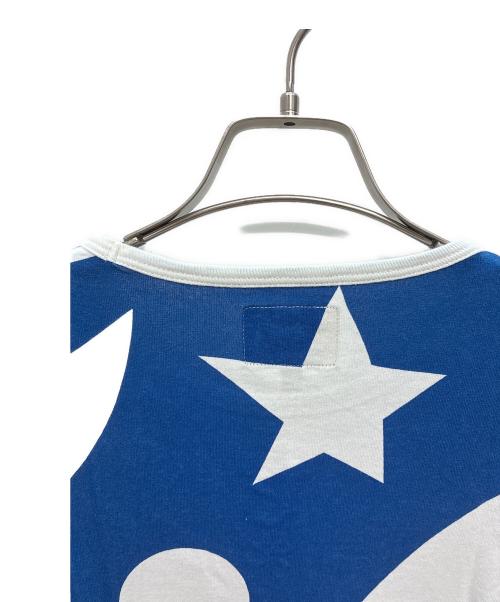 Vivienne Westwood ANGLOMANIA（ヴィヴィアンウエストウッドアングロマニア）VIVIENNE WESTWOOD ANGLOMANIA (ヴィヴィアンウエストウッドアングロマニア) オールオーバープリント 半袖Tシャツ ブルー×ホワイト サイズ:Sの古着・服飾アイテム