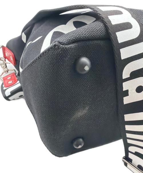 mila schon（ミラ ショーン）Mila Schon (ミラ ショーン) 2WAYバッグ ブラック×レッドの古着・服飾アイテム