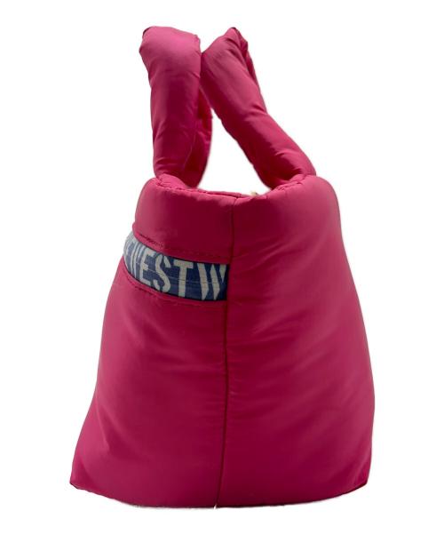 Vivienne Westwood（ヴィヴィアンウエストウッド）Vivienne Westwood (ヴィヴィアンウエストウッド) ロゴテープハンドバッグ ピンクの古着・服飾アイテム