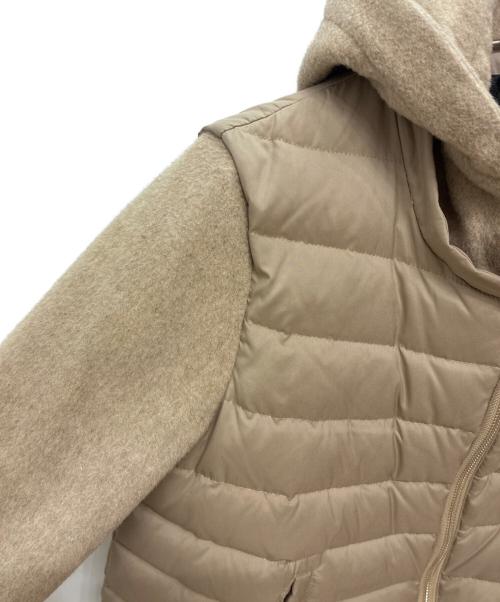 SUTSESO（スチェッソ）SUTSESO (スチェッソ) ウール切替ダウンジャケット ベージュ サイズ:40の古着・服飾アイテム