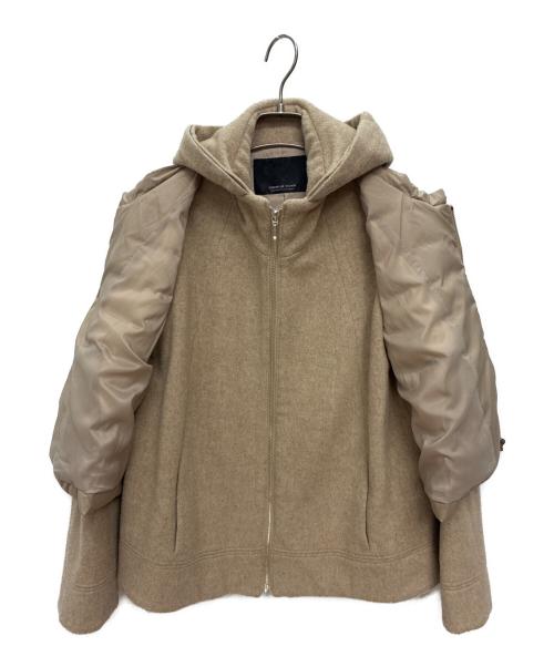 SUTSESO（スチェッソ）SUTSESO (スチェッソ) ウール切替ダウンジャケット ベージュ サイズ:40の古着・服飾アイテム