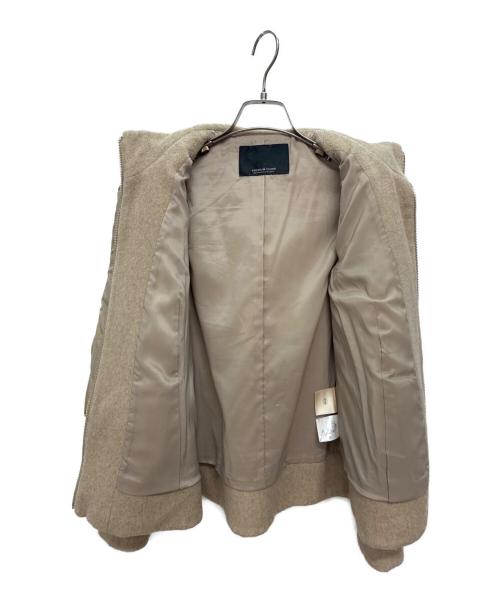 SUTSESO（スチェッソ）SUTSESO (スチェッソ) ウール切替ダウンジャケット ベージュ サイズ:40の古着・服飾アイテム
