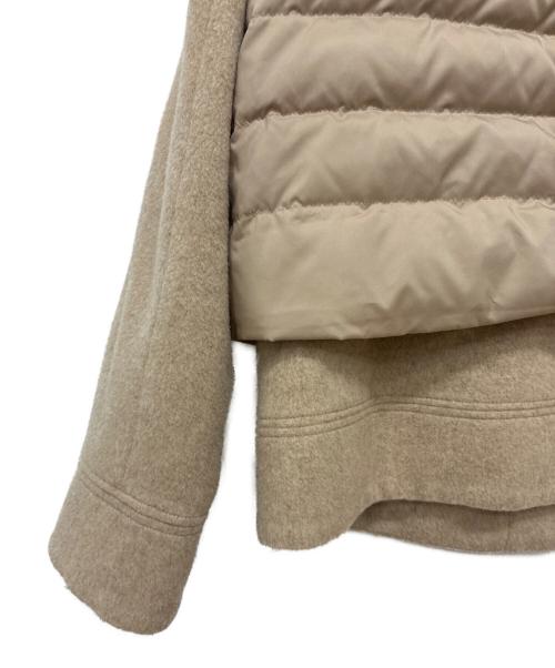 SUTSESO（スチェッソ）SUTSESO (スチェッソ) ウール切替ダウンジャケット ベージュ サイズ:40の古着・服飾アイテム