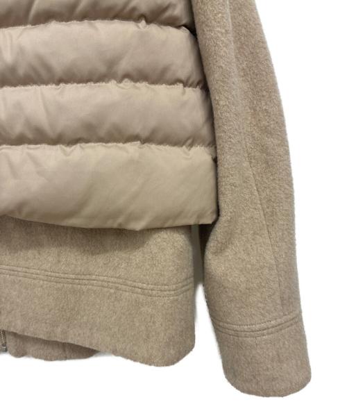 SUTSESO（スチェッソ）SUTSESO (スチェッソ) ウール切替ダウンジャケット ベージュ サイズ:40の古着・服飾アイテム