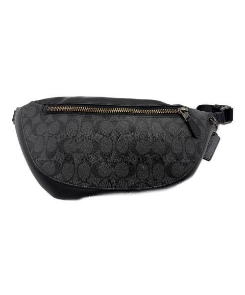 COACH（コーチ）COACH (コーチ) シグネチャー ボディバッグ ブラックの古着・服飾アイテム