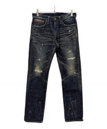 EDWIN（エドウィン）の古着「ダメージ加工デニムパンツ」｜インディゴ