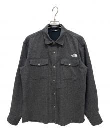 THE NORTH FACE（ザ ノース フェイス）の古着「ブラッシュウッドウールシャツ」｜ブラック×グレー