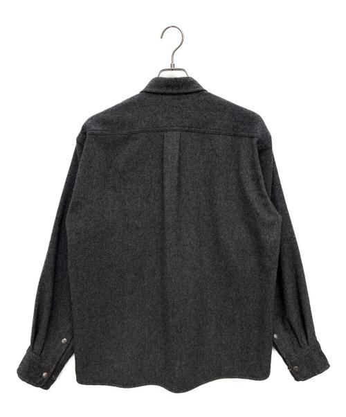 THE NORTH FACE（ザ ノース フェイス）THE NORTH FACE (ザ ノース フェイス) ブラッシュウッドウールシャツ ブラック×グレー サイズ:Lの古着・服飾アイテム