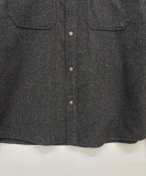 THE NORTH FACE（ザ ノース フェイス）THE NORTH FACE (ザ ノース フェイス) ブラッシュウッドウールシャツ ブラック×グレー サイズ:Lの古着・服飾アイテム