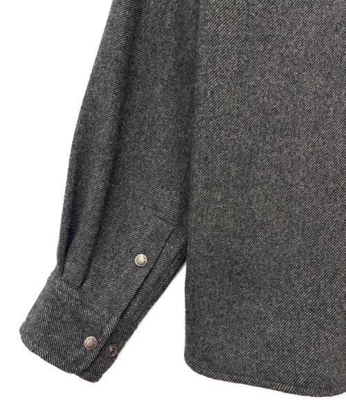 THE NORTH FACE（ザ ノース フェイス）THE NORTH FACE (ザ ノース フェイス) ブラッシュウッドウールシャツ ブラック×グレー サイズ:Lの古着・服飾アイテム