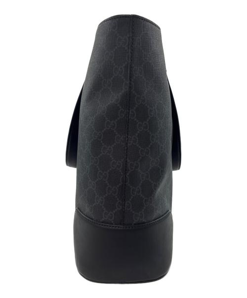 GUCCI（グッチ）GUCCI (グッチ) GGスプリーム シェリーライン トートバッグ ネイビー×ブラックの古着・服飾アイテム