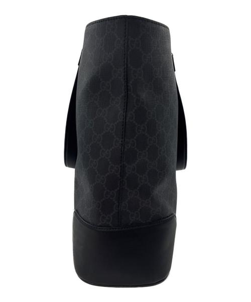 GUCCI（グッチ）GUCCI (グッチ) GGスプリーム シェリーライン トートバッグ ネイビー×ブラックの古着・服飾アイテム