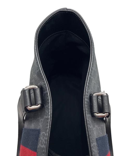 GUCCI（グッチ）GUCCI (グッチ) GGスプリーム シェリーライン トートバッグ ネイビー×ブラックの古着・服飾アイテム