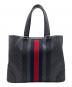 GUCCI（グッチ）の古着「GGスプリーム シェリーライン トートバッグ」｜ネイビー×ブラック
