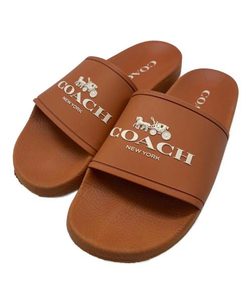 COACH（コーチ）COACH (コーチ) スライド・コーチ サンダル キャメル サイズ:EUR41の古着・服飾アイテム