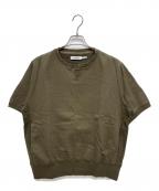 nonnativeノンネイティブ）の古着「半袖スウェット　DWELLER S/S T-NECK PULLOVER COTTON SWEAT」｜オリーブ