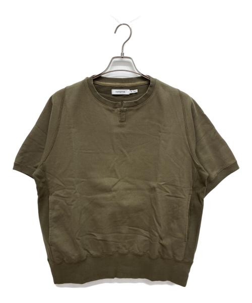 nonnative（ノンネイティブ）nonnative (ノンネイティブ) 半袖スウェット　DWELLER S/S T-NECK PULLOVER COTTON SWEAT オリーブ サイズ:1の古着・服飾アイテム