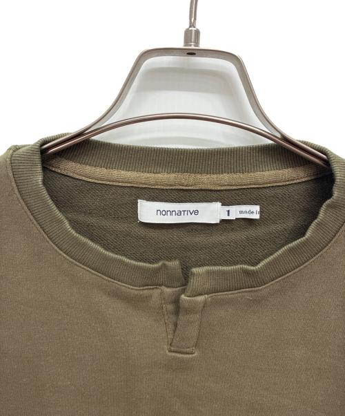 nonnative（ノンネイティブ）nonnative (ノンネイティブ) 半袖スウェット　DWELLER S/S T-NECK PULLOVER COTTON SWEAT オリーブ サイズ:1の古着・服飾アイテム