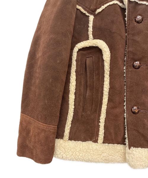 Sears（シアーズ）Sears (シアーズ) 70-80s スウェードレザーボアジャケット ブラウン サイズ:36REGの古着・服飾アイテム