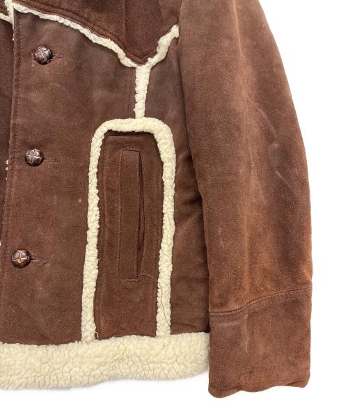 Sears（シアーズ）Sears (シアーズ) 70-80s スウェードレザーボアジャケット ブラウン サイズ:36REGの古着・服飾アイテム