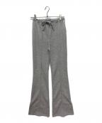 YACAヤーカ）の古着「High waist slit flare pants/ハイウエストスリットフレアパンツ」｜グレー