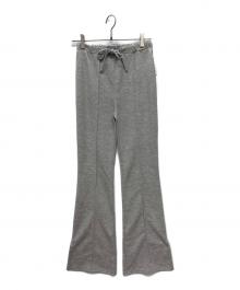 YACA（ヤーカ）の古着「High waist slit flare pants/ハイウエストスリットフレアパンツ」｜グレー