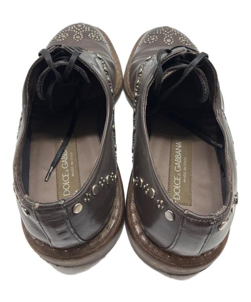 DOLCE & GABBANA（ドルチェ＆ガッバーナ）DOLCE & GABBANA (ドルチェ＆ガッバーナ) ビジネスシューズ ブラウン サイズ:25cmの古着・服飾アイテム