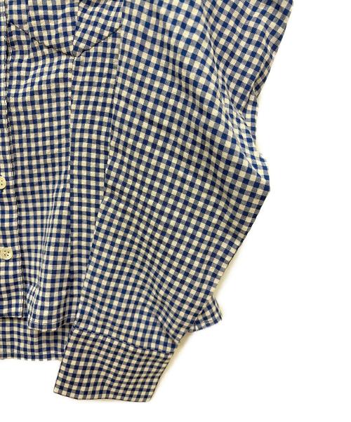 shrimps（シュリンプス）SHRIMPS (シュリンプス) 長袖ブラウス ホワイト×ブルー サイズ:6の古着・服飾アイテム