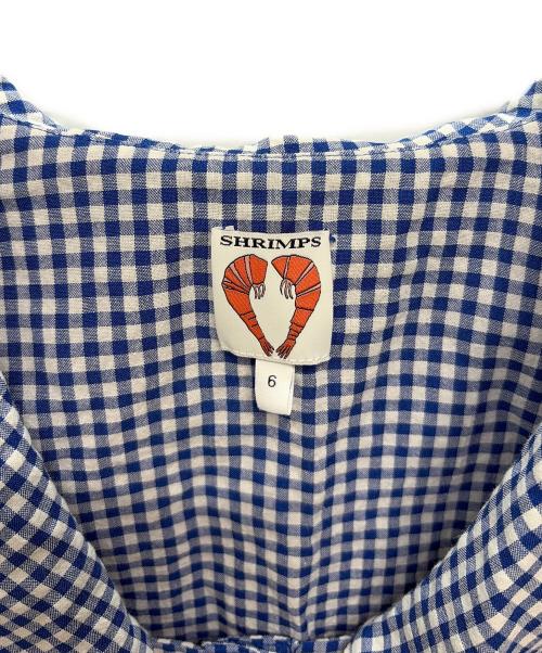 shrimps（シュリンプス）SHRIMPS (シュリンプス) 長袖ブラウス ホワイト×ブルー サイズ:6の古着・服飾アイテム