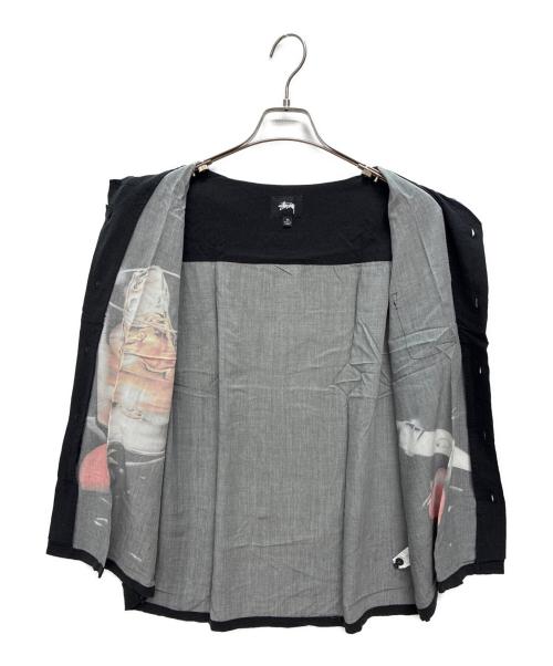 stussy（ステューシー）stussy (ステューシー) Cocktail S/S shirt カクテルシャツ ブラック サイズ:XLの古着・服飾アイテム