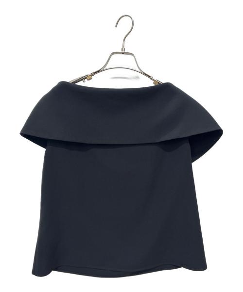 Noble（ノーブル）Noble (ノーブル) ソフトツイルケープブラウス ブラック サイズ:FREEの古着・服飾アイテム