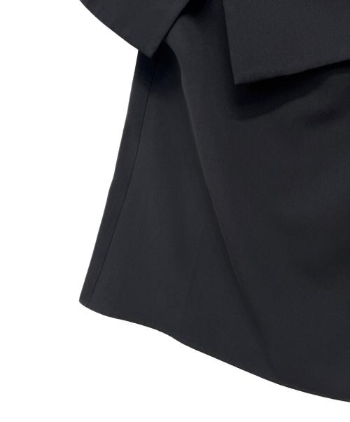 Noble（ノーブル）Noble (ノーブル) ソフトツイルケープブラウス ブラック サイズ:FREEの古着・服飾アイテム