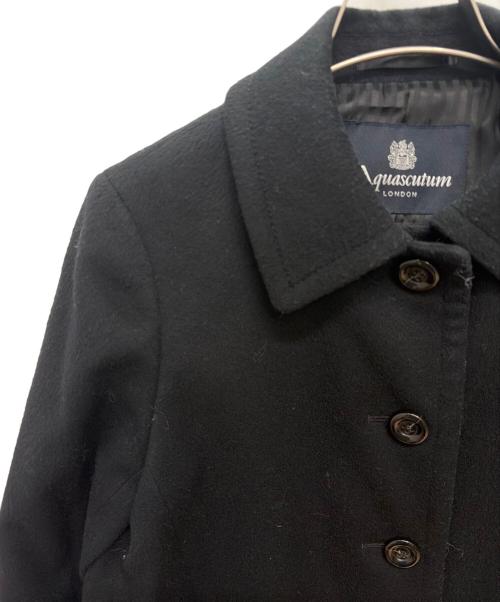 Aquascutum（アクアスキュータム）Aquascutum (アクアスキュータム) ウールコート ブラック サイズ:-の古着・服飾アイテム