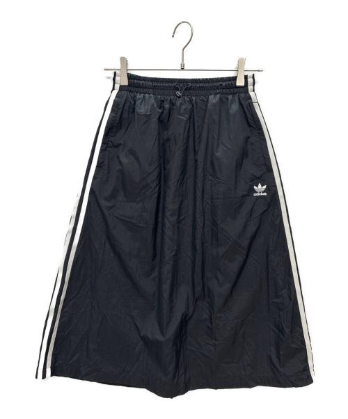 adidas Originals（アディダスオリジナル）adidas originals (アディダスオリジナル) スリーストライプス ロングスカート ブラック×ホワイト サイズ:Mの古着・服飾アイテム
