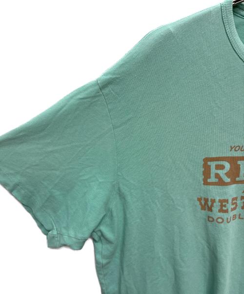 RRL（ダブルアールエル）RRL (ダブルアールエル) コットンヘンプ グラフィックＴシャツ ミント サイズ:XXLの古着・服飾アイテム