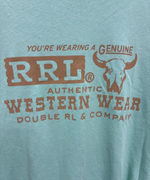 RRL（ダブルアールエル）RRL (ダブルアールエル) コットンヘンプ グラフィックＴシャツ ミント サイズ:XXLの古着・服飾アイテム