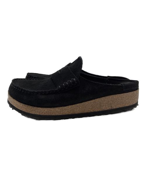 BIRKENSTOCK（ビルケンシュトック）BIRKENSTOCK (ビルケンシュトック) Naples / スエードレザーサンダル ブラック サイズ:39の古着・服飾アイテム